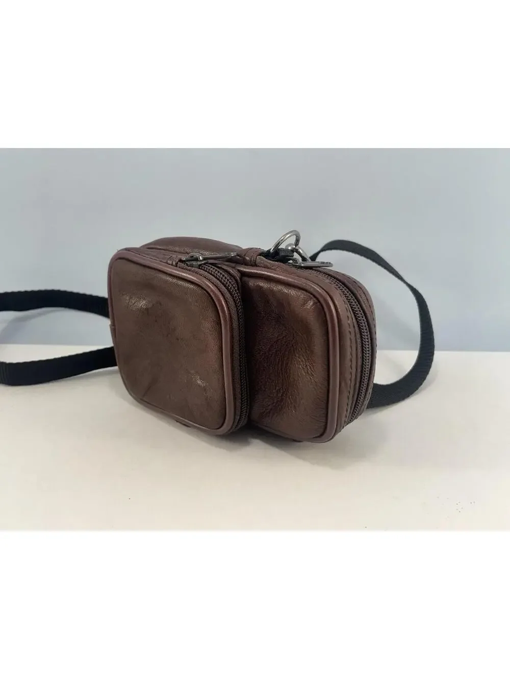 Vintage Brown Leather Camera Case 4